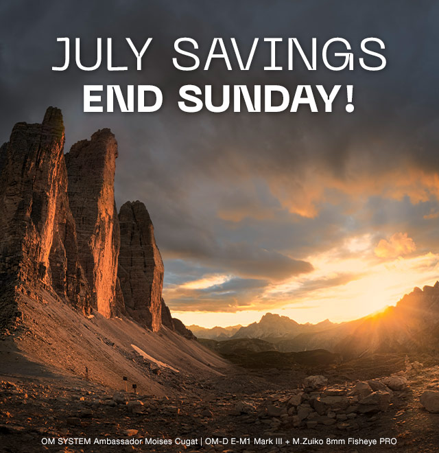 July Savings End Sunday